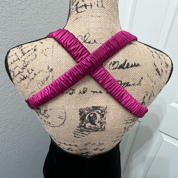 Fredericks of Hollywood Halter Midi Dress with Criss-Cross Straps Two Toned - Picture 5 of 13